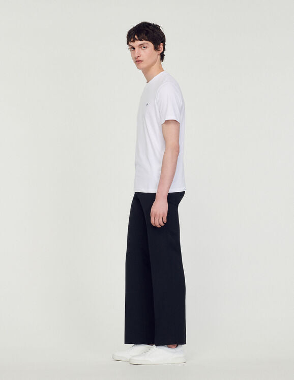 T-Shirt With Square Cross Patch white