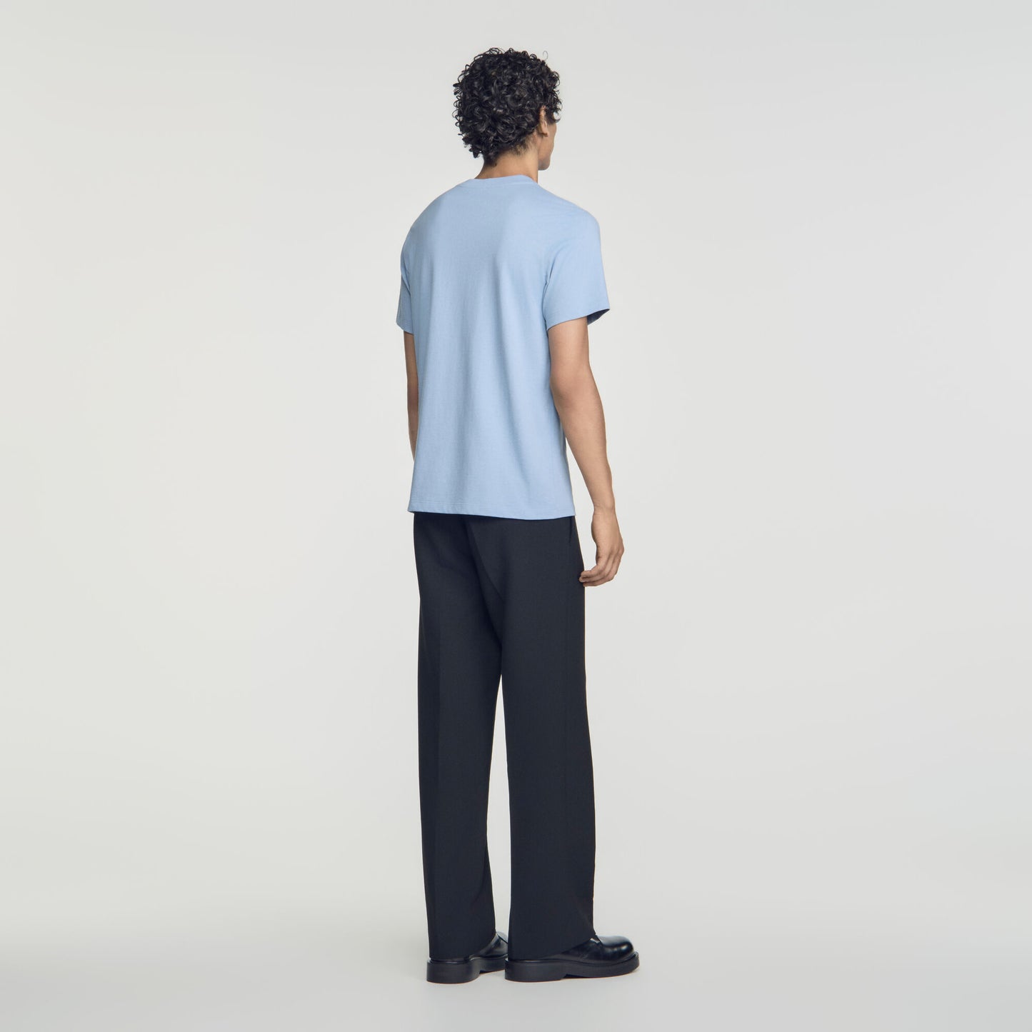 Tshirt Tonal Patch 4S Cotton Logo T-Shirt Blue Grey