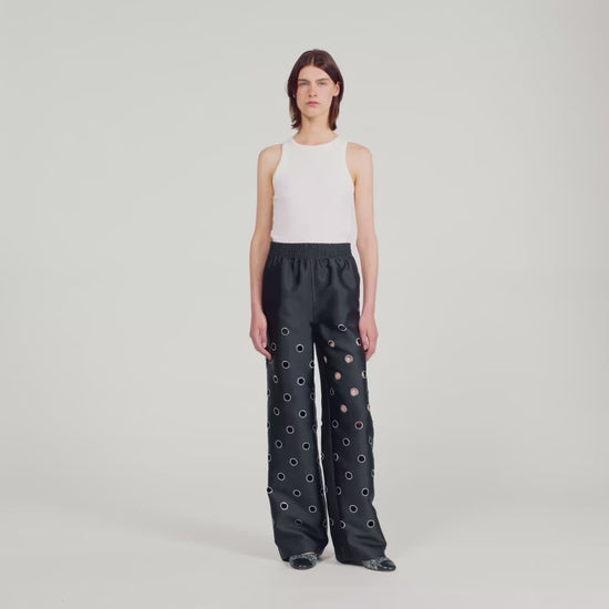 Neptune Rhinestone Trousers Black
