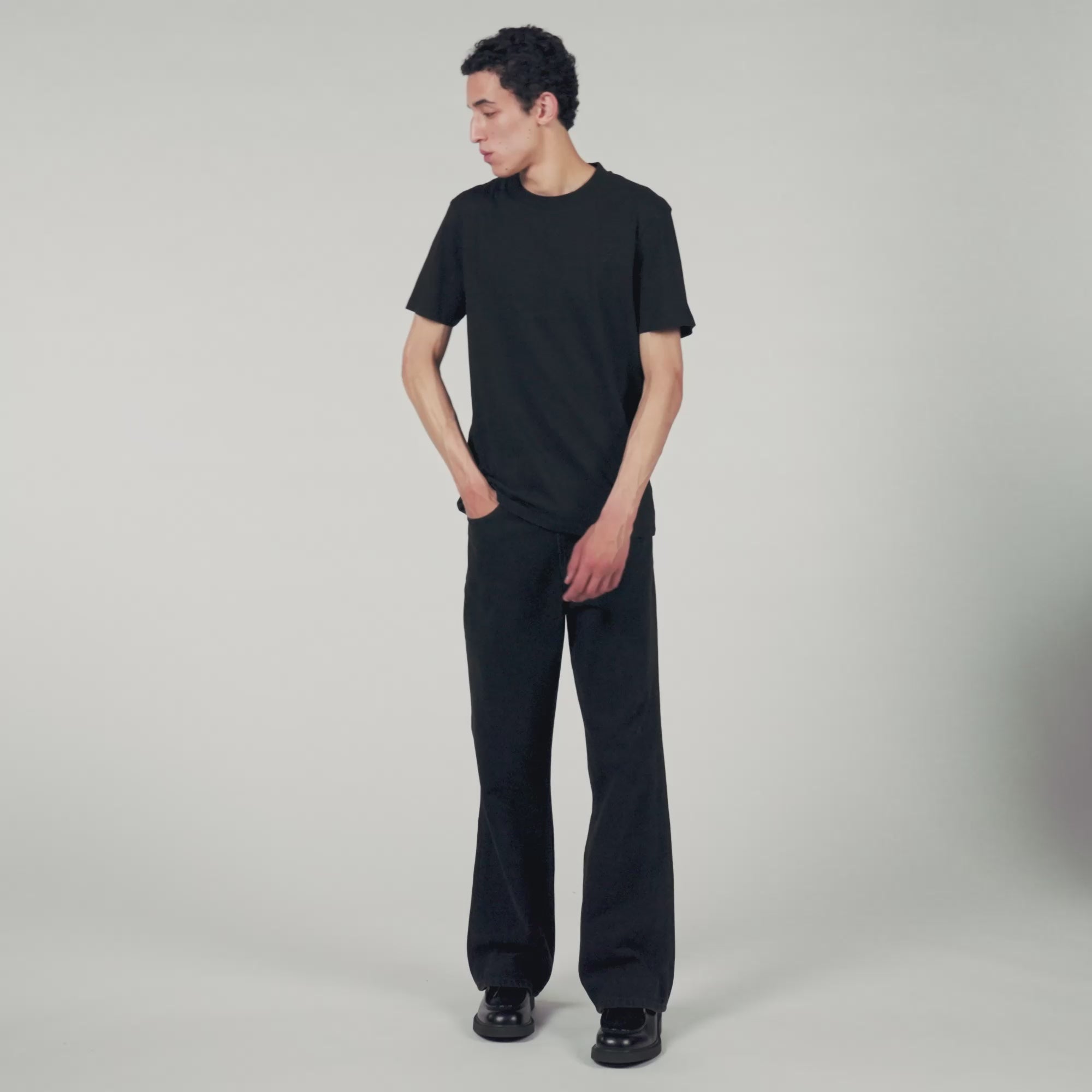 Dual Gender Tee Cotton T-Shirt Black