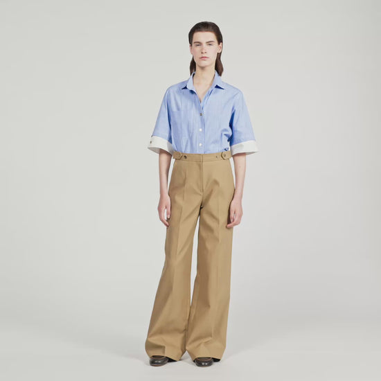 Berny Cotton Suit Trousers Beige