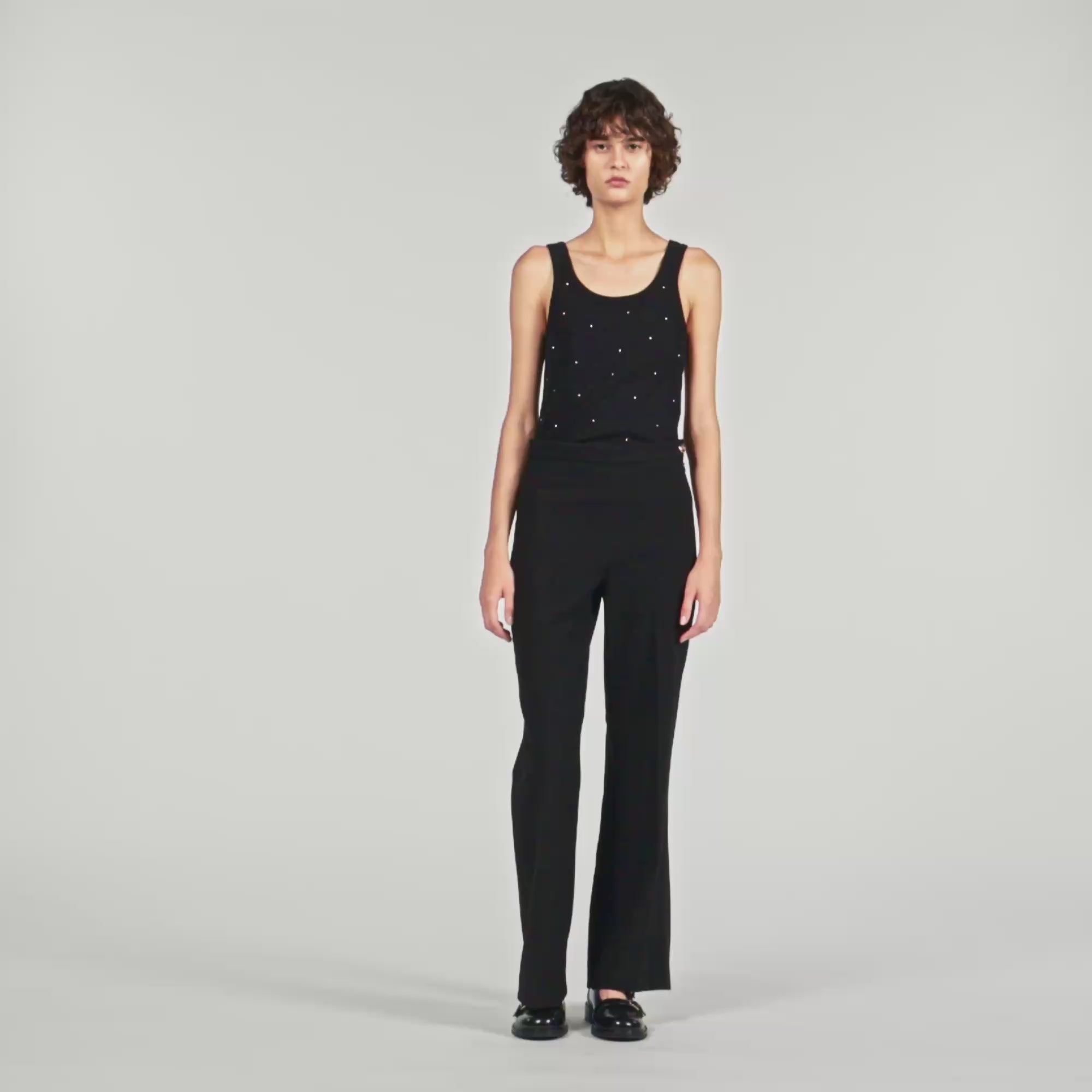 Amory Straight-Leg Trousers Black