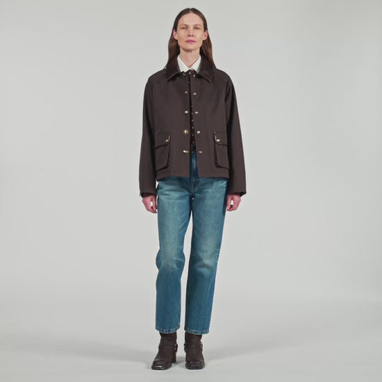 Trianon Gabardine Coat Brown