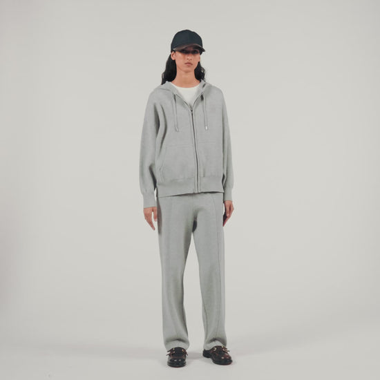 Oversized Zip Sweatshirt Grey