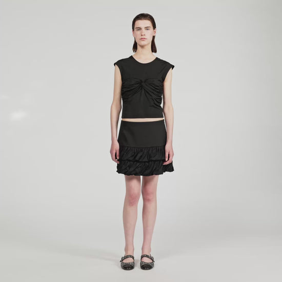 Draped T Shirt Black