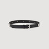Leather Belt With Rivets Black