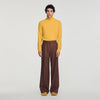 Mode Flannel Wide-leg wool suit trousers Brown