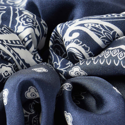 Chouchou Bandana Print Scrunchie Blu / White