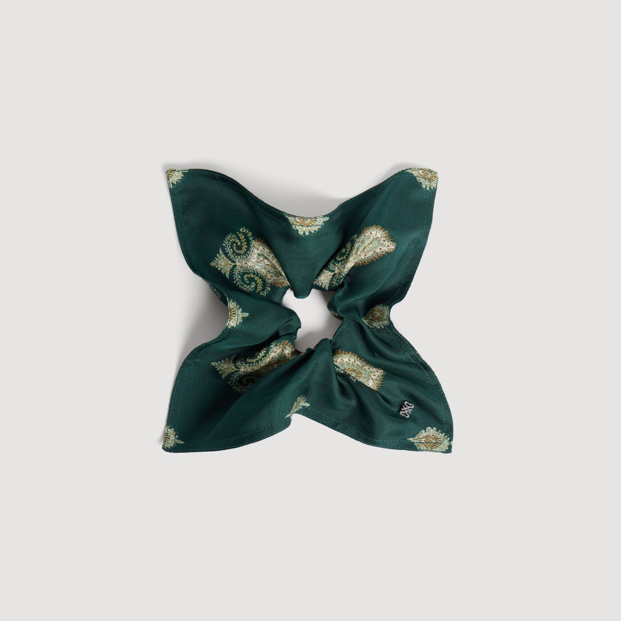 Chouchou Paisley print scrunchie Green