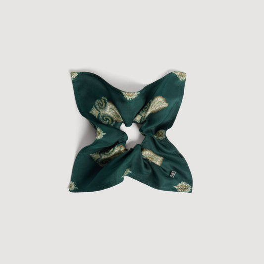 Chouchou Paisley print scrunchie Green