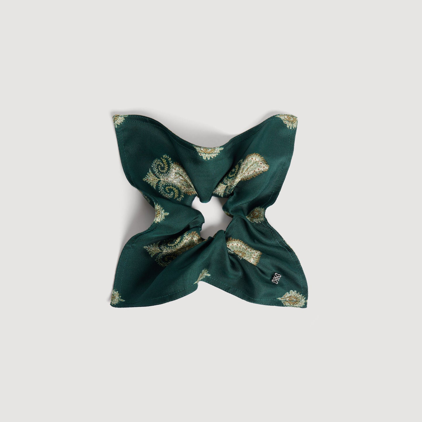Chouchou Paisley print scrunchie Green