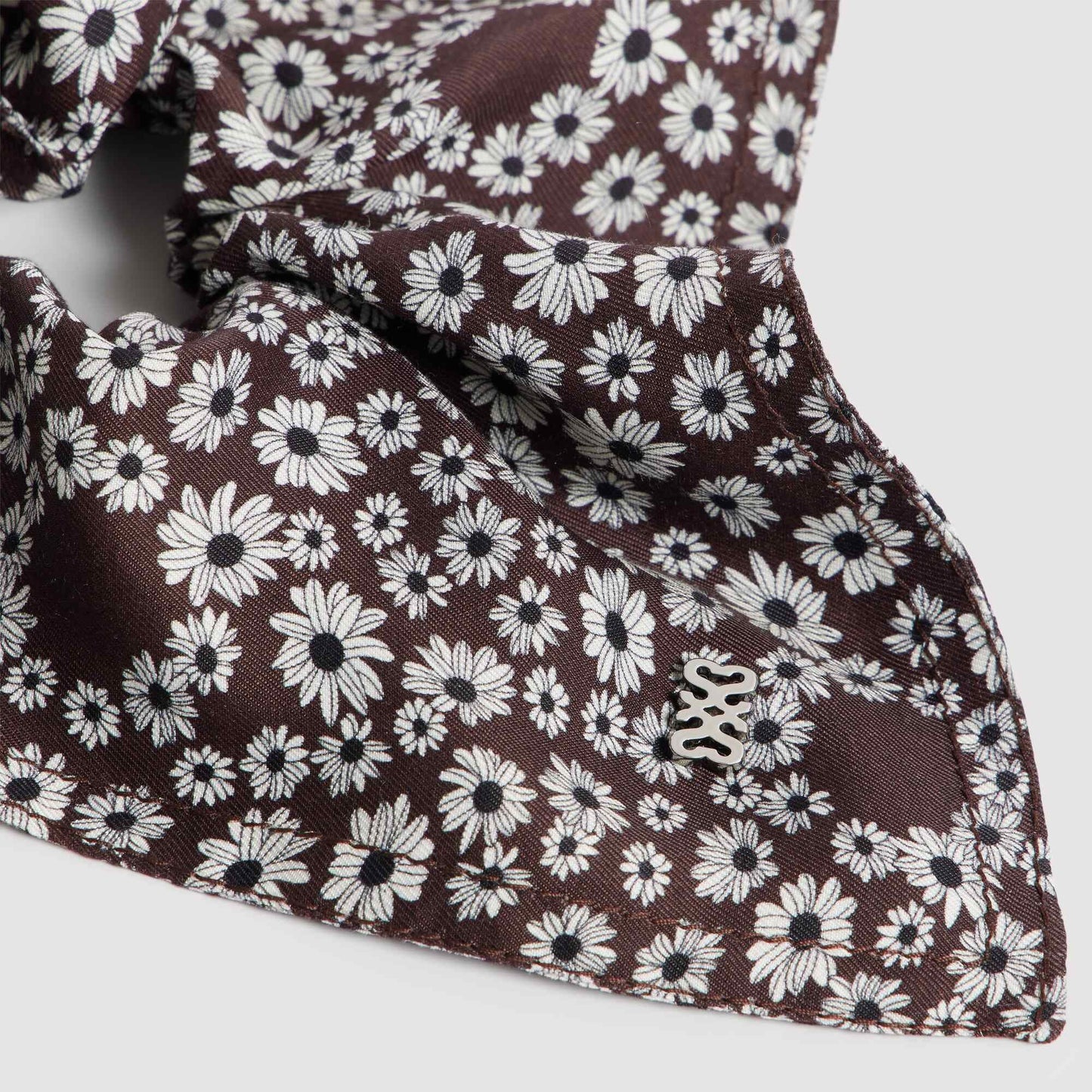 Chouchou Floral-print scrunchie Brown