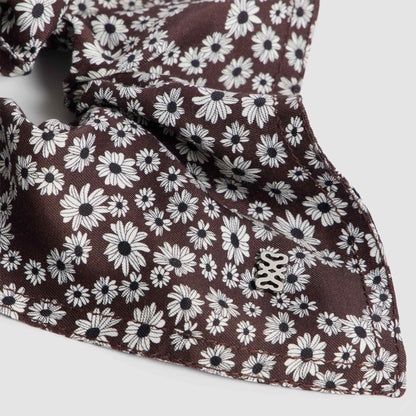 Chouchou Floral-print scrunchie Brown