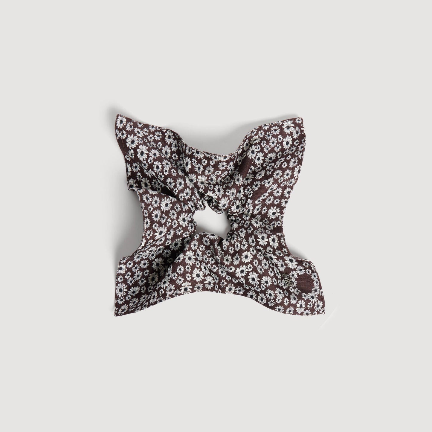 Chouchou Floral-print scrunchie Brown