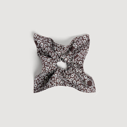 Chouchou Floral-print scrunchie Brown