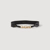 Leather Belt With Chain Black