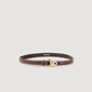 Strapontin Slim Leather Belt Brown