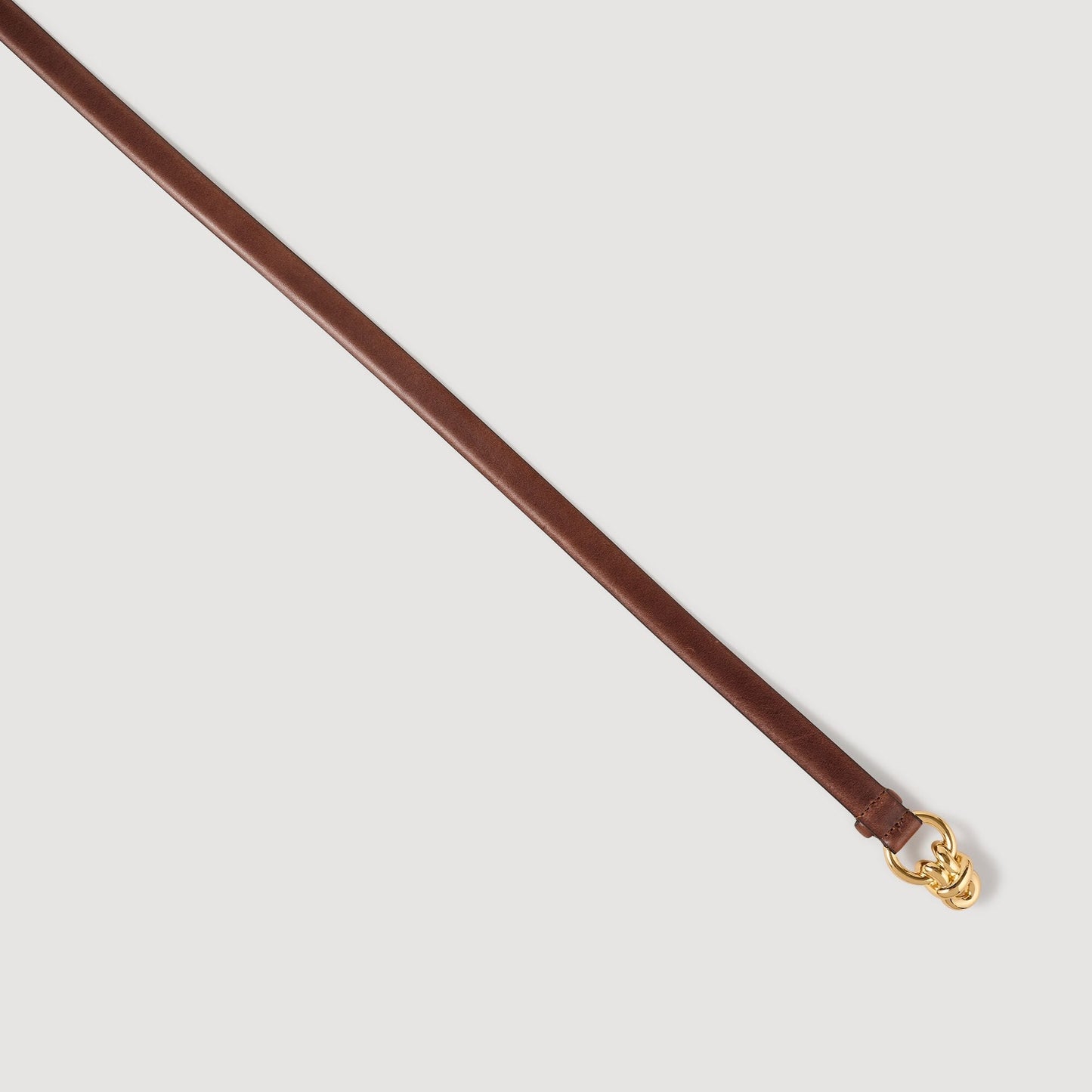 Strapontin Slim Leather Belt Brown