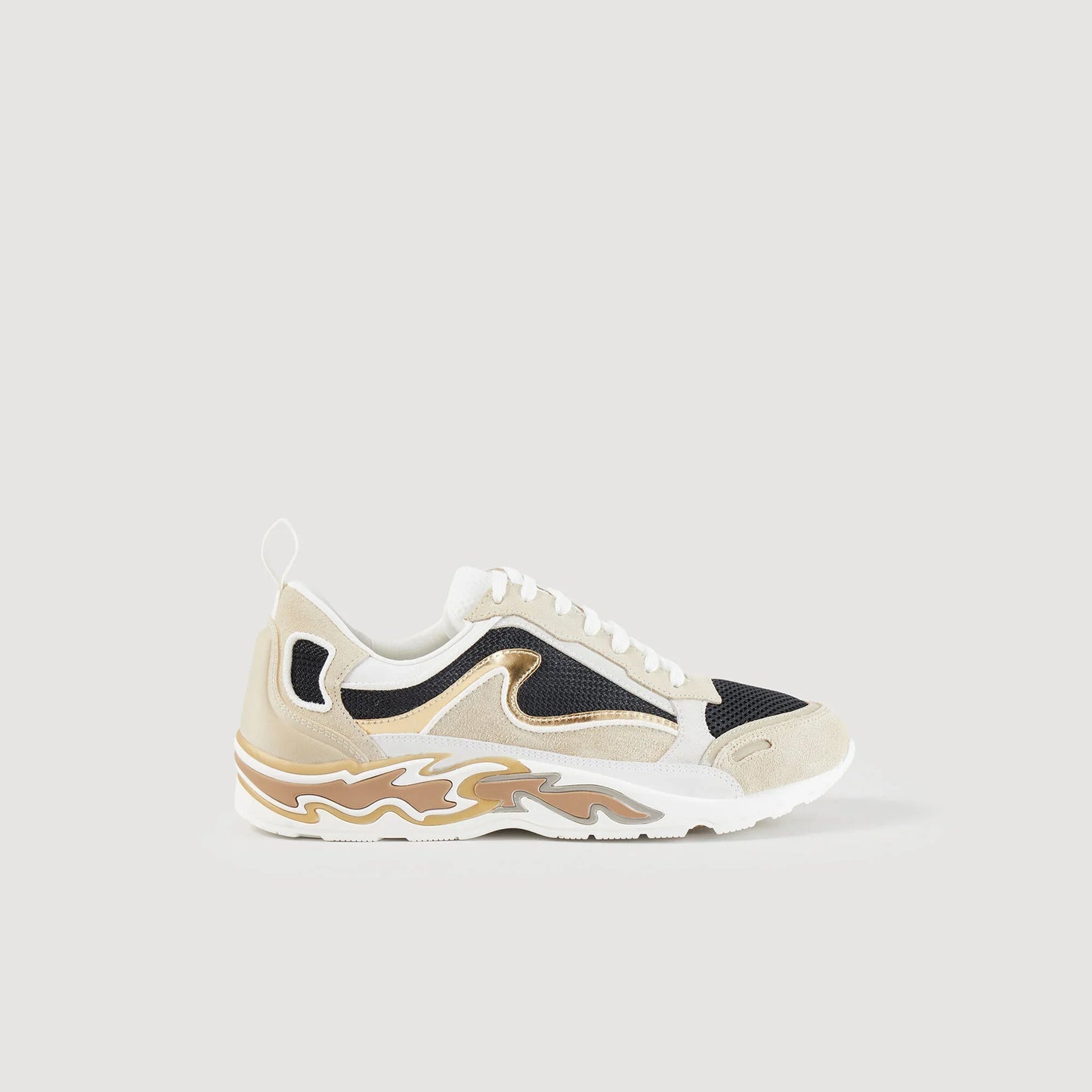 Flame Sneakers Gold