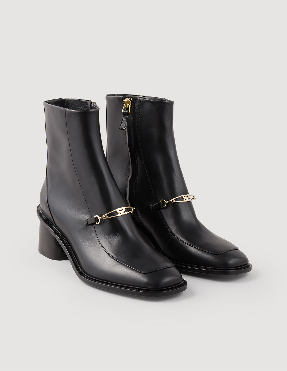 Leather Ankle Boots Black