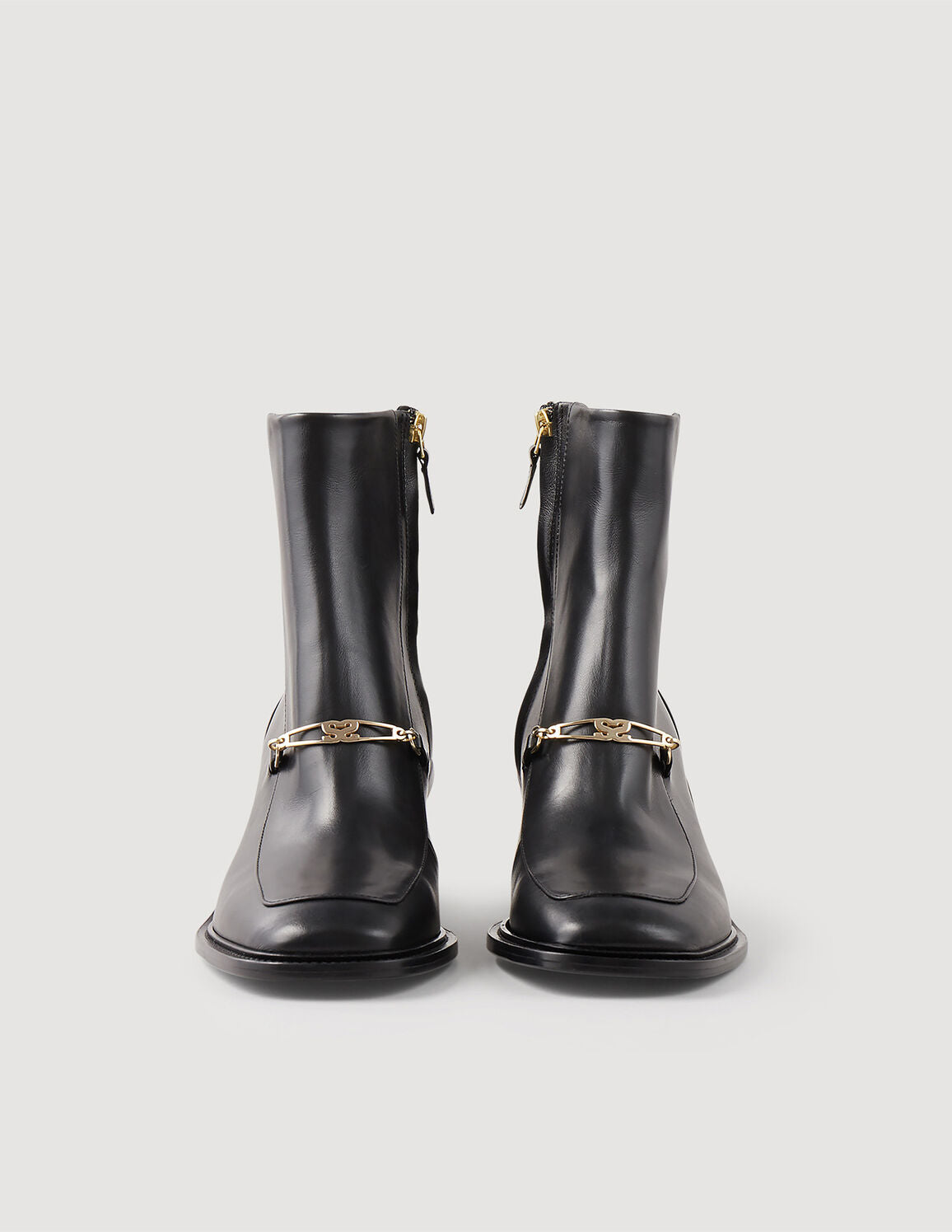 Leather Ankle Boots Black