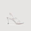 Fayesilver Leather Sandals With A Wide Heel Silver