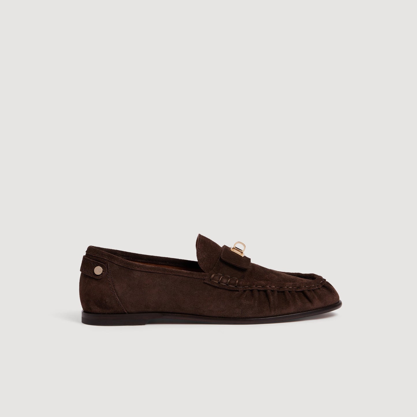 Antoine Suede loafers with clasp Brown