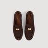 Antoine Suede loafers with clasp Brown