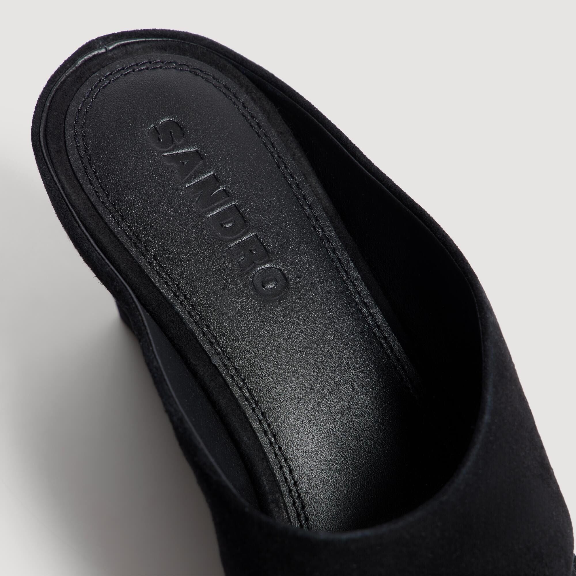 Leia Suede wedge sandals Black