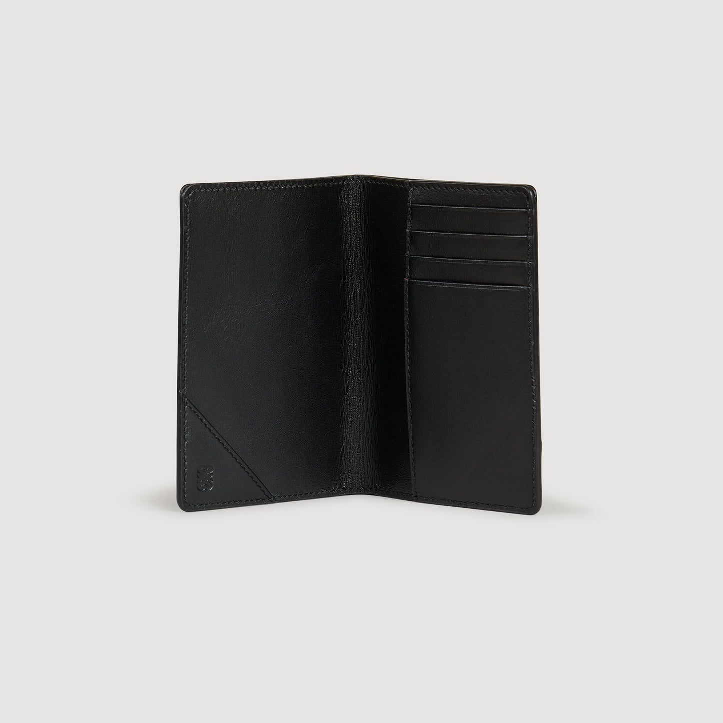 Jet-Lag Leather And Suede Passport Case Black