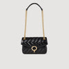 Yza Small Plain Leather Bag Black