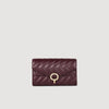 Leather Crossbody Clutch Bag Bordeaux