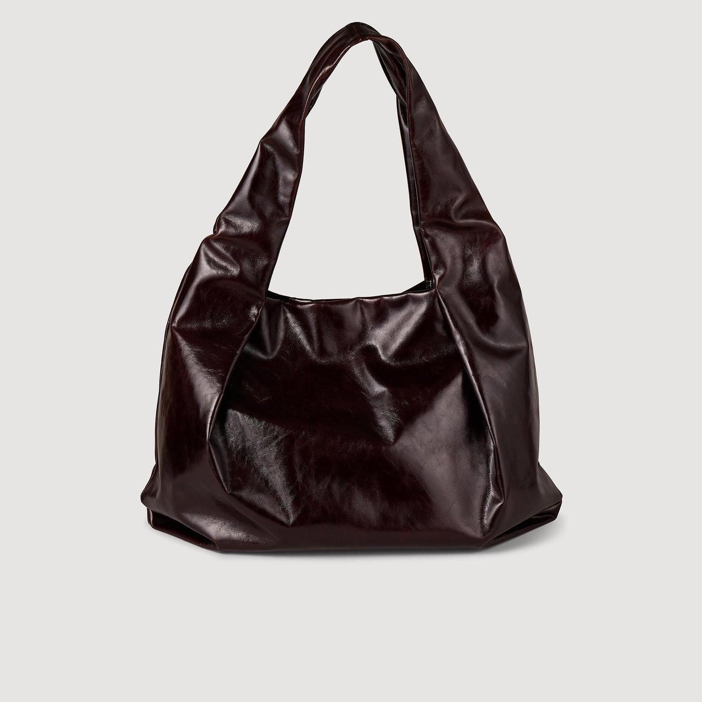 Large Patent Leather Bag Bordeaux