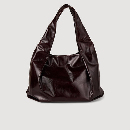 Large Patent Leather Bag Bordeaux