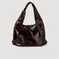Le Nouss Large Patent Leather Bag Bordeaux
