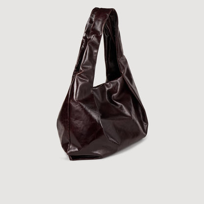 Large Patent Leather Bag Bordeaux