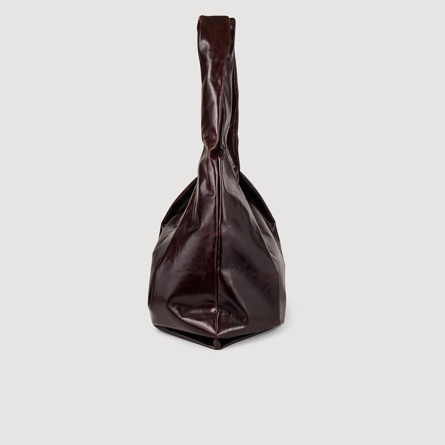 Large Patent Leather Bag Bordeaux