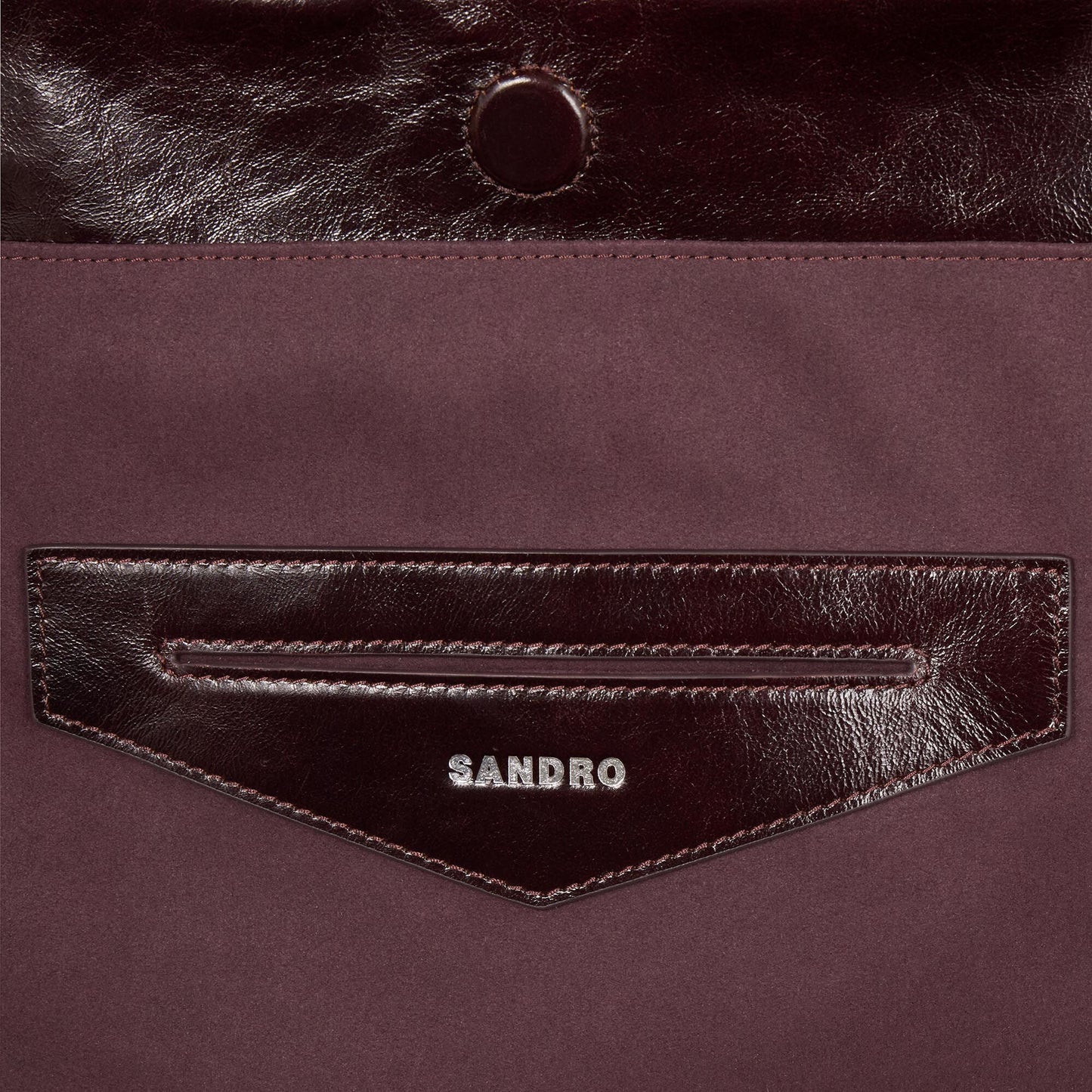 Large Patent Leather Bag Bordeaux