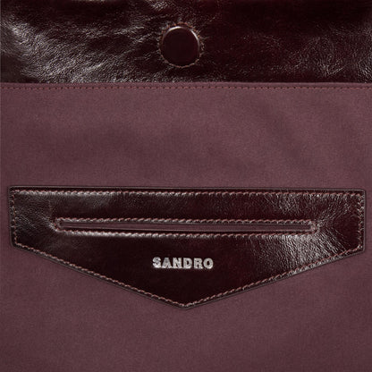 Large Patent Leather Bag Bordeaux