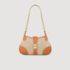 Janet Canvas And Leather Bag Beige