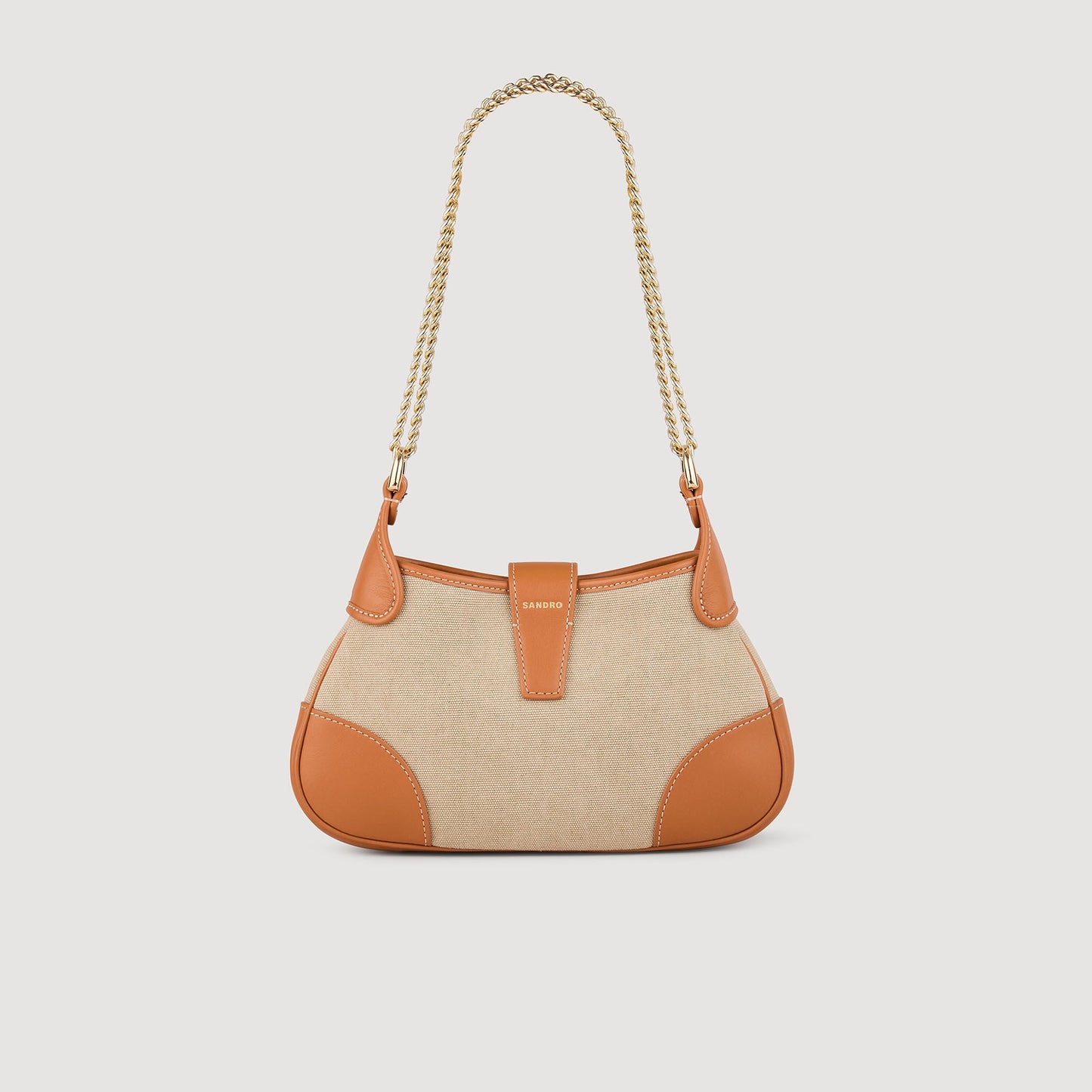 Janet Canvas And Leather Bag Beige