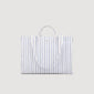 Le Marsa Striped Canvas Tote Bag Blue / Ecru