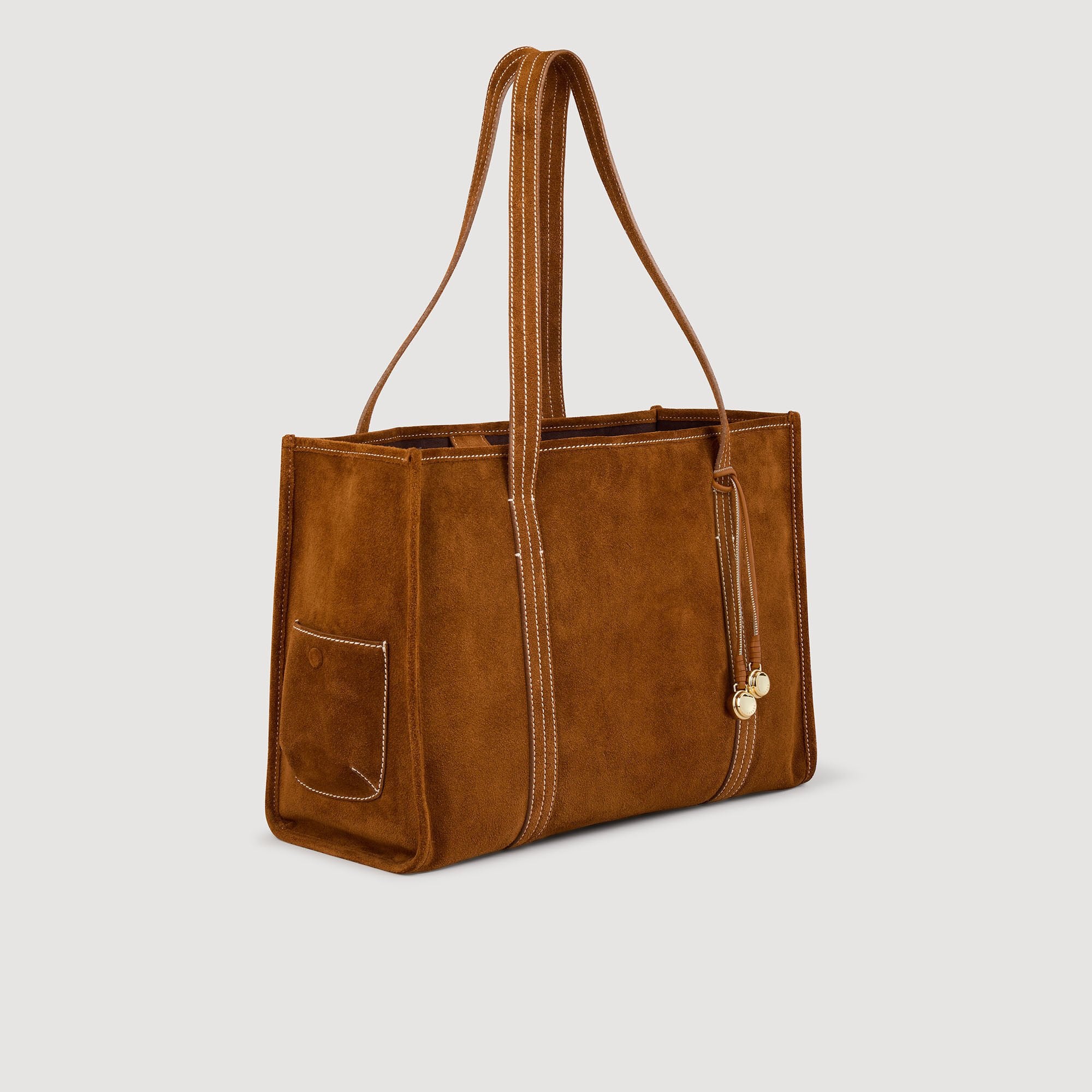 Medium 150 Suede Shopping Bag Camel