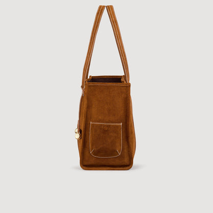 Medium 150 Suede Shopping Bag Camel