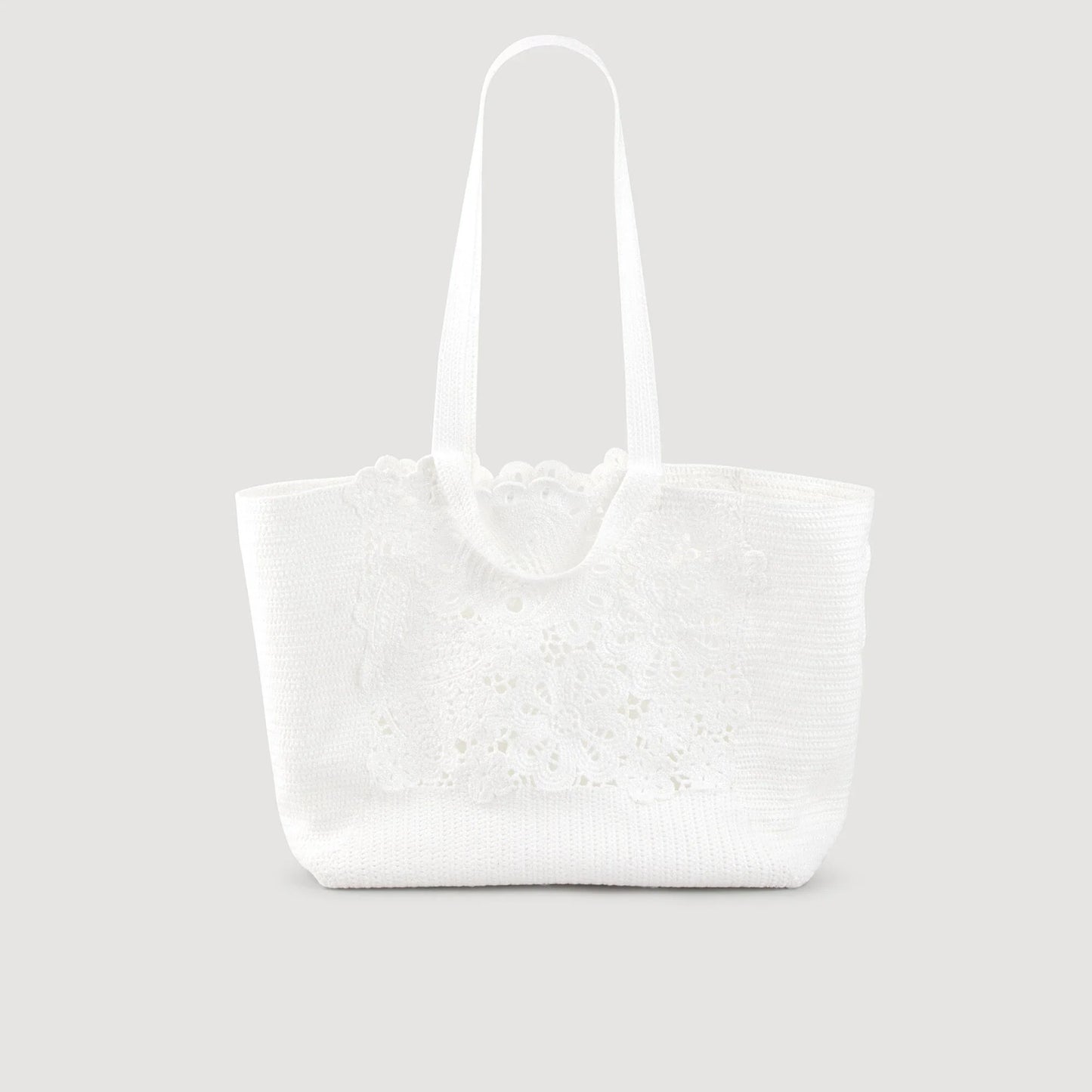 Andalousie Crochet Tote Bag Ecru