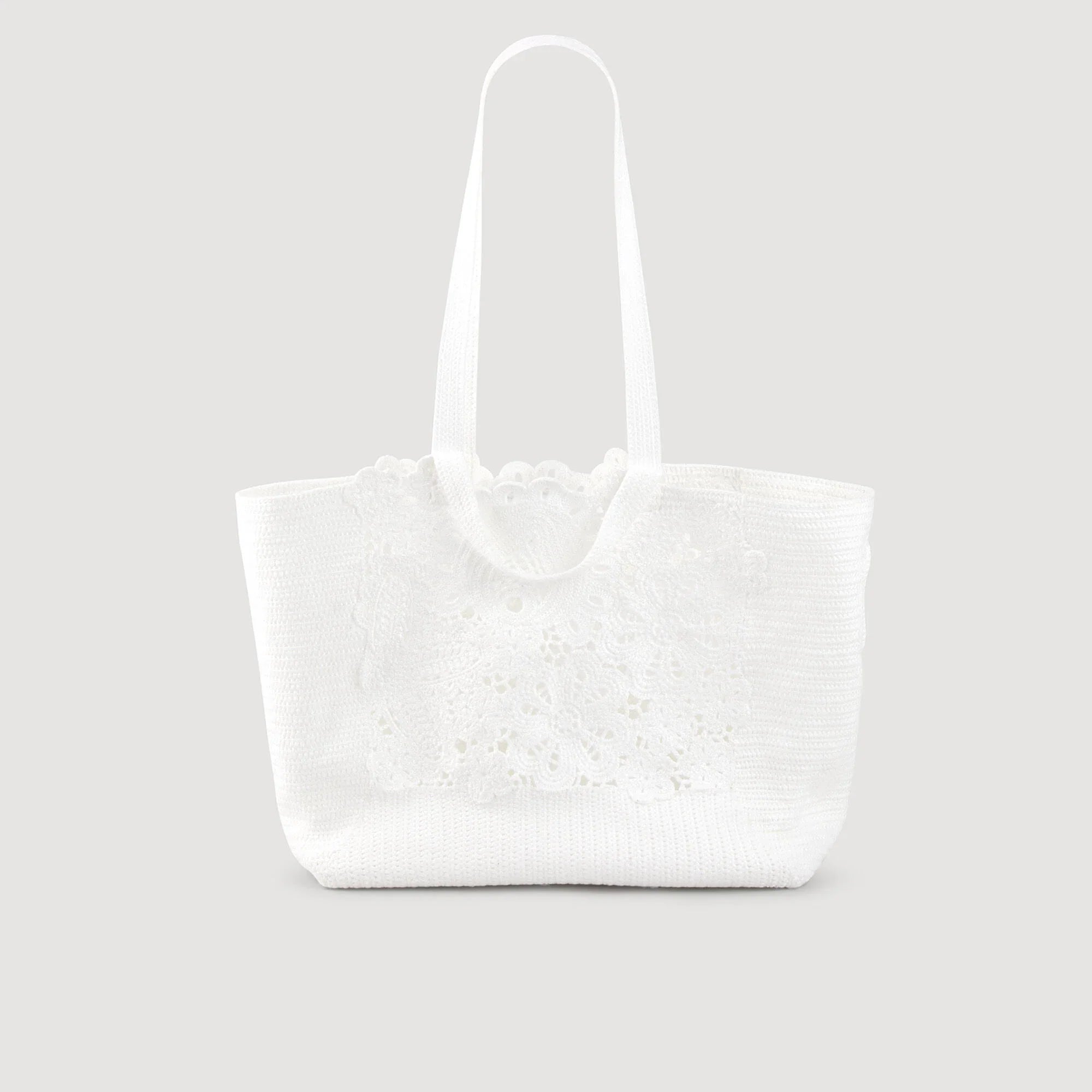 Andalousie Crochet Tote Bag Ecru