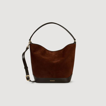 Tangoso Suede And Leather Bag Tangoso Mahogany