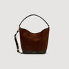 Tangoso Suede And Leather Bag Tangoso Mahogany