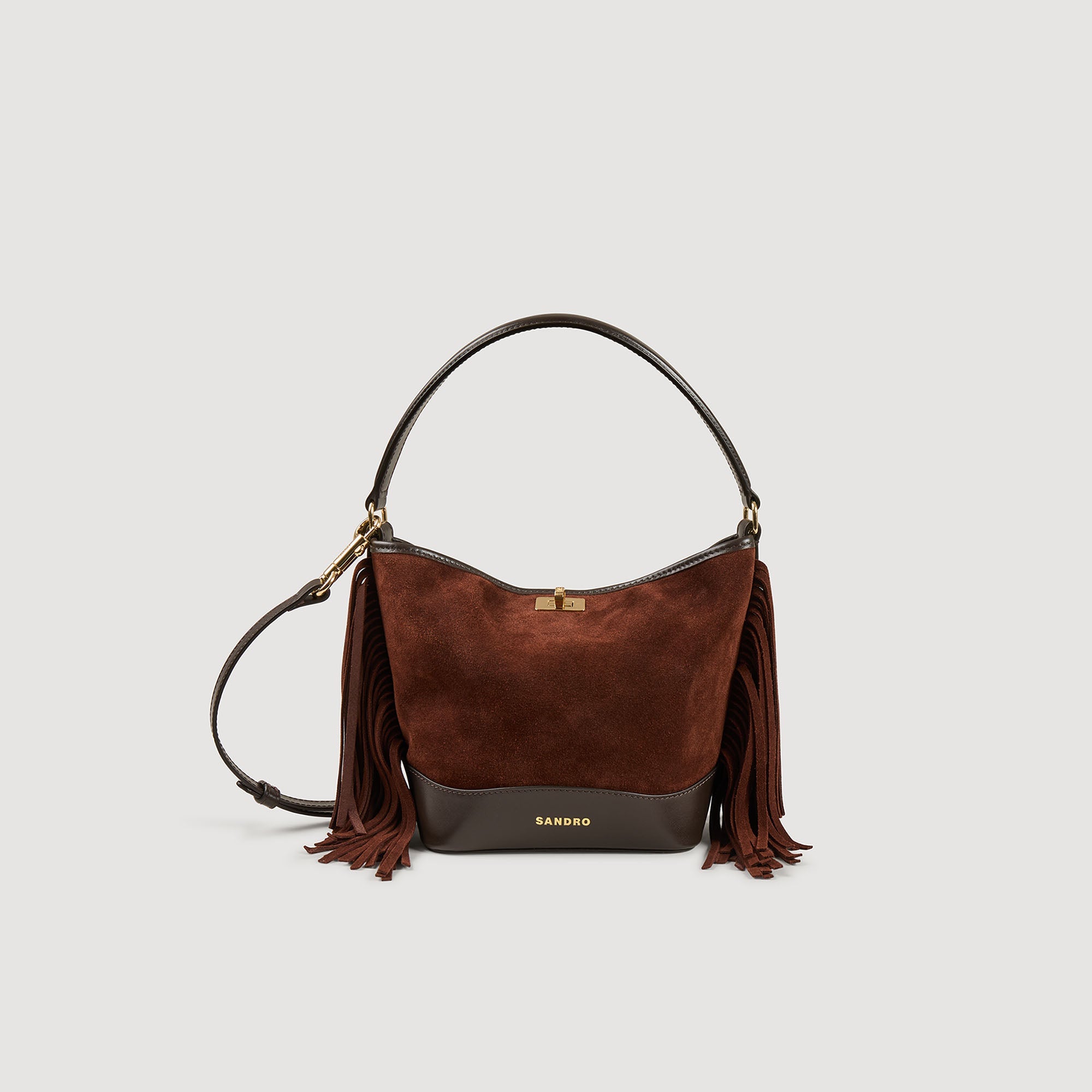 Mini Tangoso Fringes Fringed Suede Tangoso Bag Mahogany