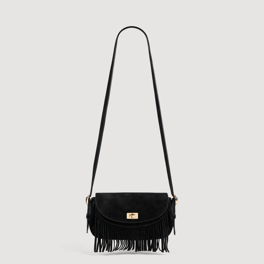 Le Mini Mambo Mini Mambo Suede Bag Black